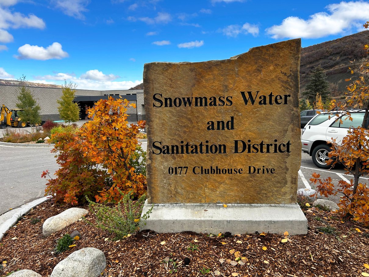 Image of entrance sign to Snowmass Water and Sanitation District